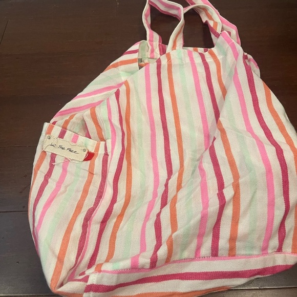 We The Free Handbags - guc we the free Striped Pink and Orange multicolor Women's tote Bag